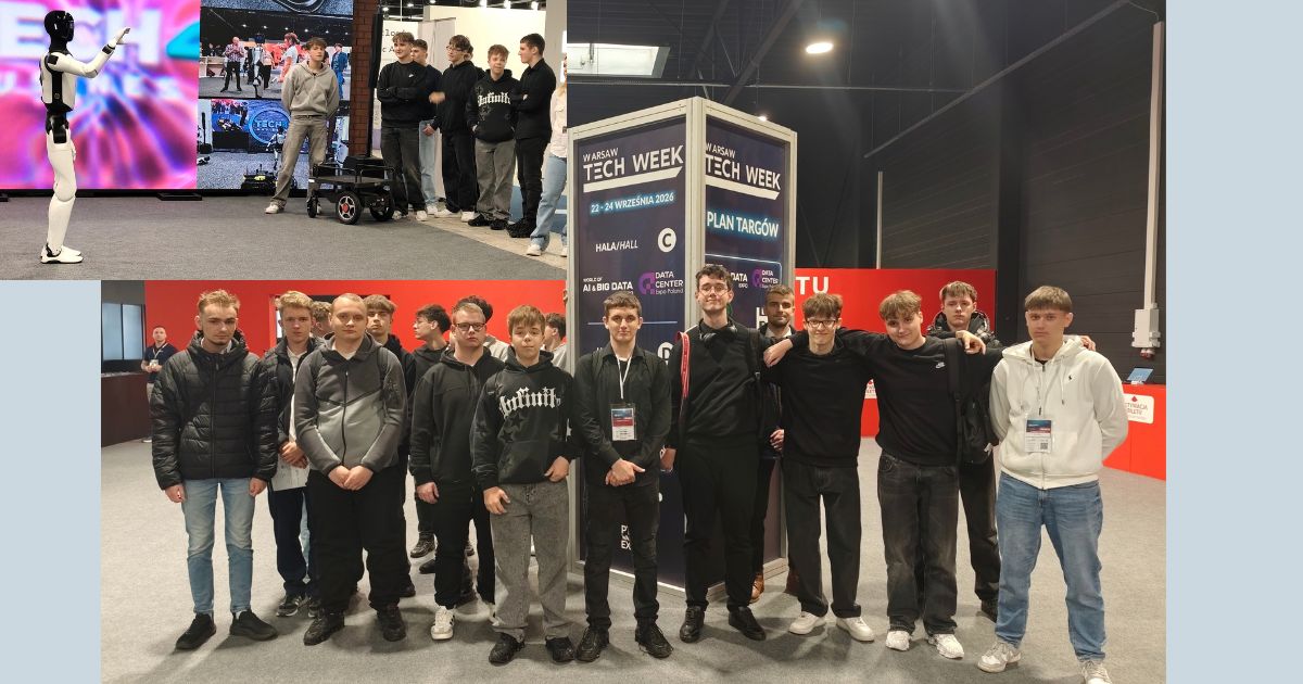 Uczniowie Jagiellończyka podczas targów technologicznych Warsaw Tech Week