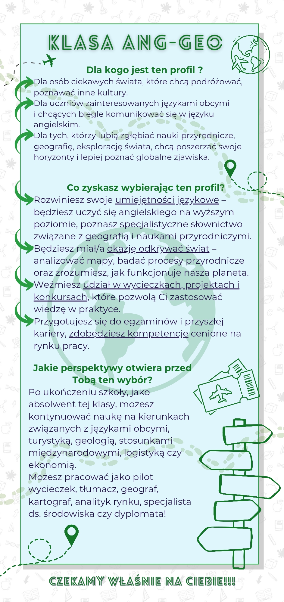 Klasa z rozszerzeniem języka angielskiego i geografii